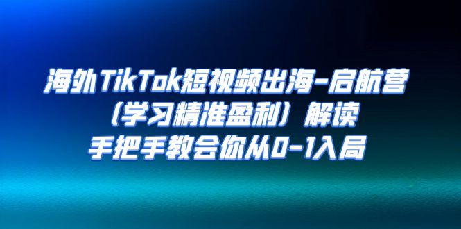 【副业项目7331期】海外TikTok短视频出海-启航营（学习精准盈利）解读，手把手教会你从0-1入局-荔枝网络