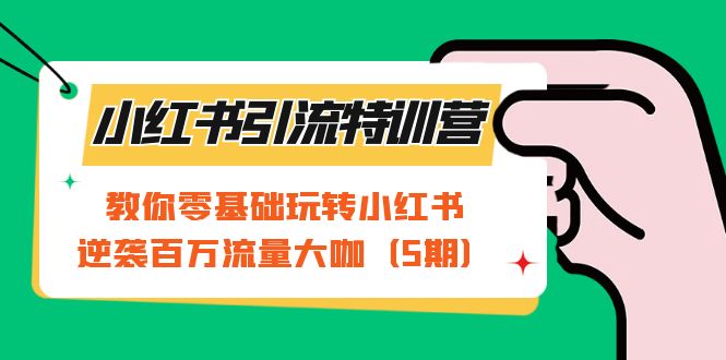 【副业项目7351期】小红书引流特训营-第5期：教你零基础玩转小红书，逆袭百万流量大咖-荔枝网络