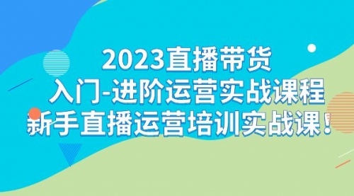【副业项目7300期】2023直播带货入门-进阶运营实战课程:新手直播运营培训实战课-荔枝网络