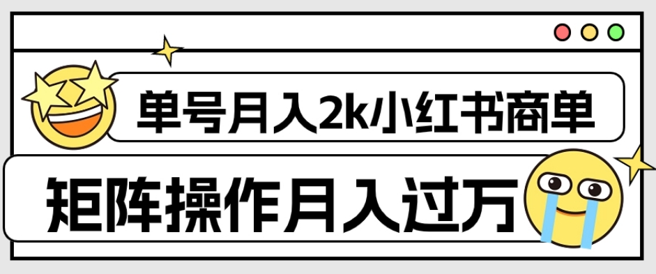 【副业项目7942期】外面收费1980的小红书商单保姆级教程，单号月入2k，矩阵操作轻松月入过万-荔枝网络
