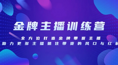 【副业项目8258期】金牌主播特训营，全方位打造金牌带货主播，助力更多主播抓住带货的风口-荔枝网络