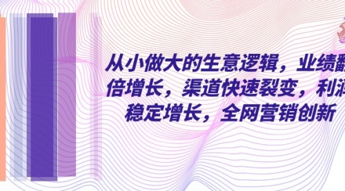 【副业项目8292期】从小做大的生意逻辑，业绩翻倍增长，渠道快速裂变，利润稳定增长-荔枝网络