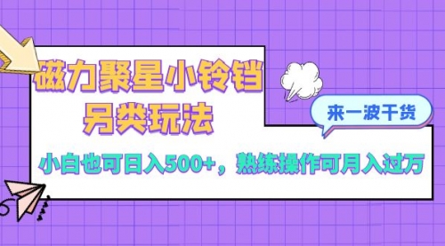 【副业项目8484期】磁力聚星小铃铛另类玩法，小白也可日入500+-荔枝网络
