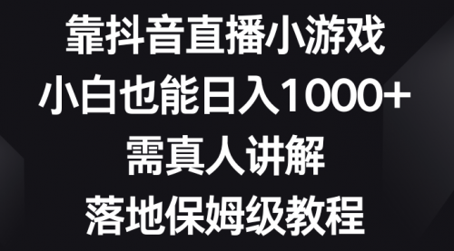 【副业项目8564期】靠抖音直播小游戏，小白也能日入1000+-荔枝网络