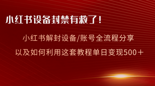 【副业项目8590期】小红书设备及账号解封全流程分享,亲测有效-荔枝网络