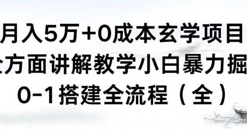 【副业8707期】月入5万+0成本玄学项目，全方面讲解教学，0-1搭建全流程（全）小白暴力掘金-荔枝网络