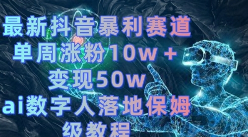 【副业8738期】最新抖音暴利赛道，单周涨粉10w＋变现50w的ai数字人落地保姆级教程-荔枝网络