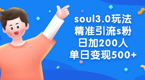 【副业8929期】soul3.0玩法精准引流s粉，日加200人单日变现500+-荔枝网络