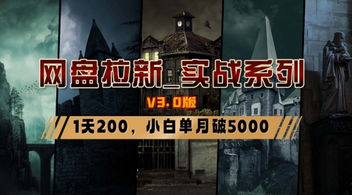 【副业8937期】网盘拉新_实战系列，小白单月破5K（v3.0版保姆级教程）-荔枝网络