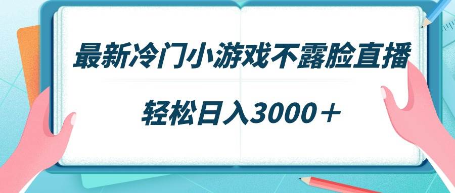 最新冷门小游戏不露脸直播，场观稳定几千，轻松日入3000＋-荔枝网络