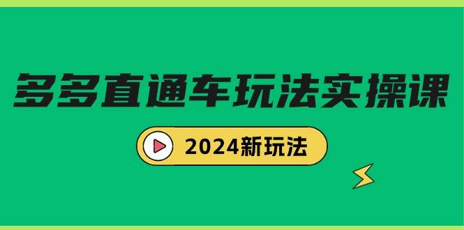 多多直通车玩法实战课，2024新玩法（7节课）-荔枝网络