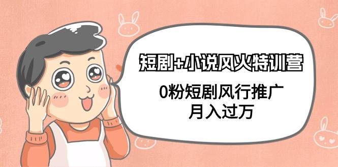 短剧+小说风火特训营，0粉短剧风行推广，月入过万（102节课）-荔枝网络