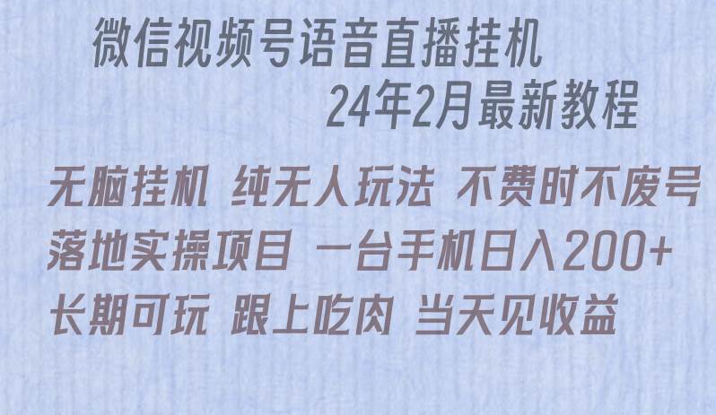微信直播无脑挂机落地实操项目，单日躺赚收益200+-荔枝网络