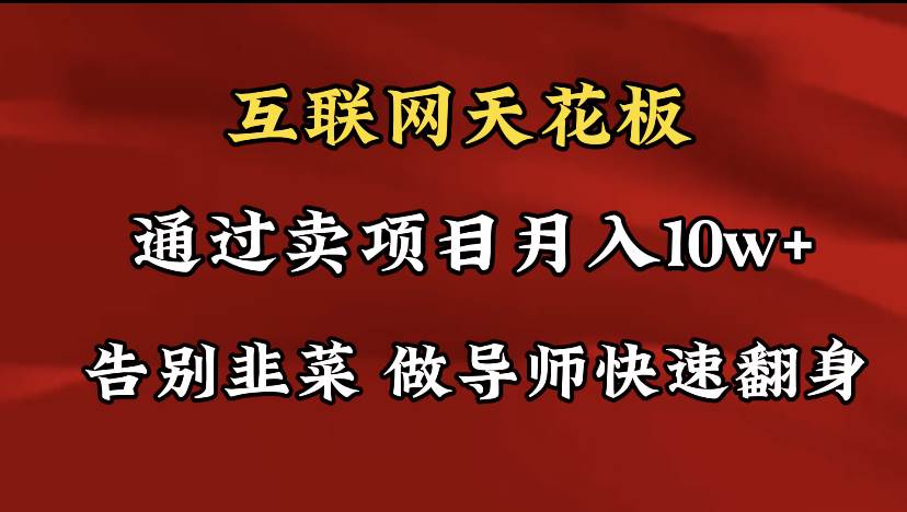 导师训练营互联网的天花板,让你告别韭菜,通过卖项目月入10w+,一定要...-荔枝网络