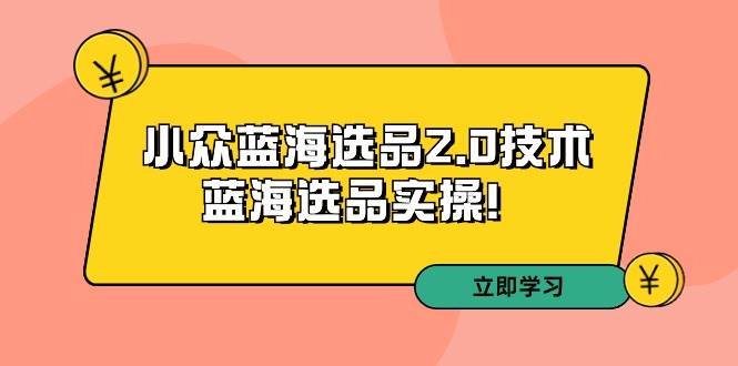 拼多多培训第33期：小众蓝海选品2.0技术-蓝海选品实操！-荔枝网络