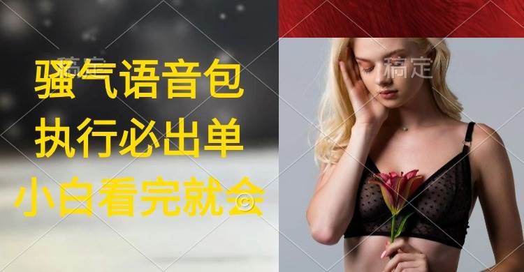 执行就出单，日入2000+，超火骚气语音包，小白看完课程就能马上实操-荔枝网络