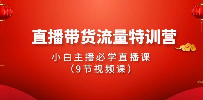 2024直播带货流量特训营，小白主播必学直播课（9节视频课）-荔枝网络
