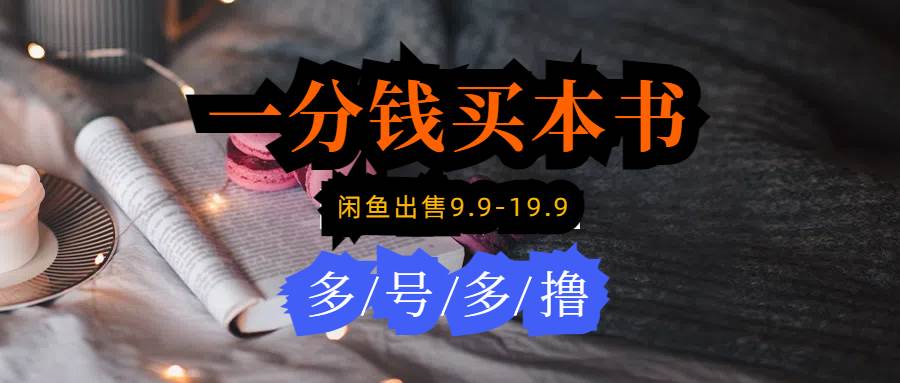 每天花1分钱买一本书，闲鱼出售9.9-19.9不等，多账号多撸 新手小白均可操作-荔枝网络