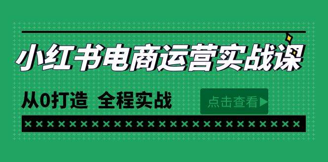 最新小红书·电商运营实战课,从0打造  全程实战(65节视频课)-荔枝网络