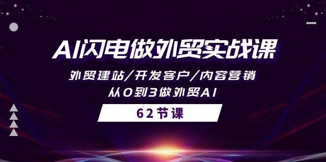 AI闪电做外贸实战课，外贸建站/开发客户/内容营销/从0到3做外贸AI-62节-荔枝网络