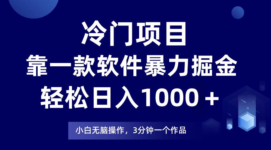 冷门项目,靠一款软件暴力掘金日入1000+,小白轻松上手第二天见收益-荔枝网络