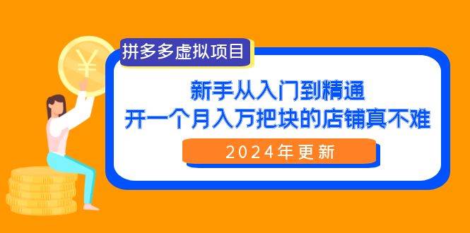 拼多多虚拟项目：入门到精通，开一个月入万把块的店铺 真不难（24年更新）-荔枝网络