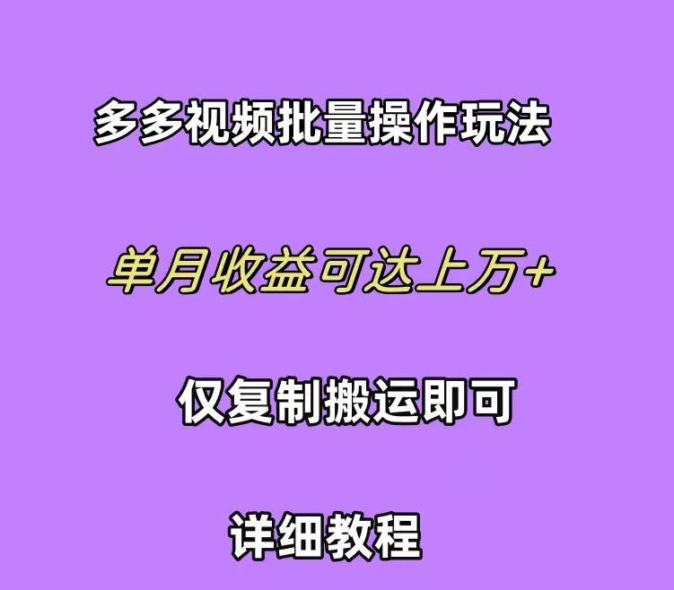 拼多多视频带货快速过爆款选品教程 每天轻轻松松赚取三位数佣金 小白必…-荔枝网络