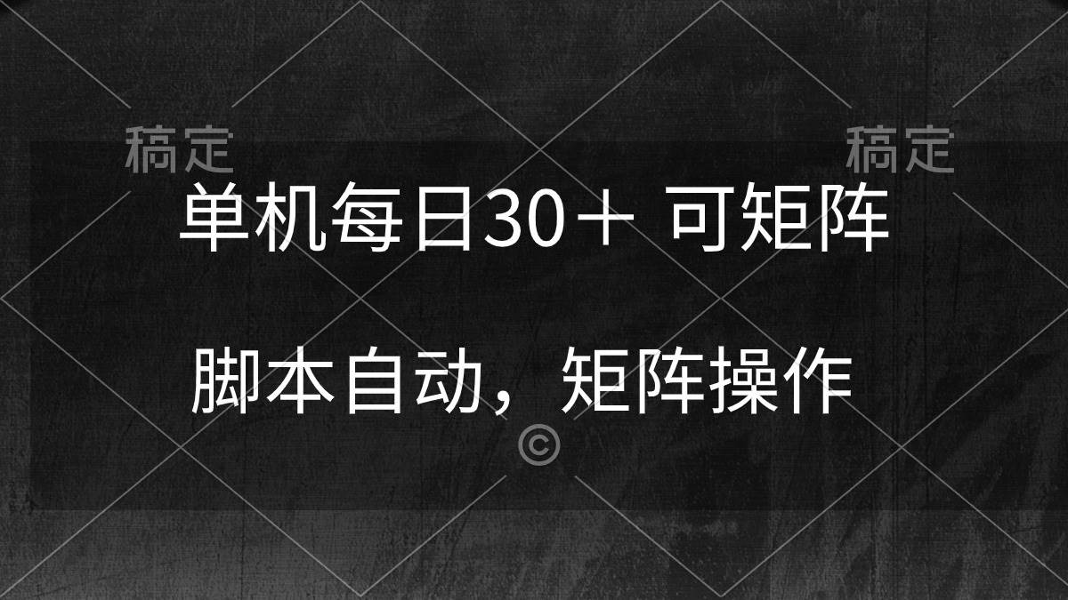 单机每日30＋ 可矩阵，脚本自动 稳定躺赚-荔枝网络