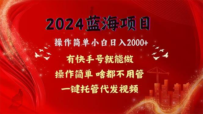 2024蓝海项目，网盘拉新，操作简单小白日入2000+，一键托管代发视频，…-荔枝网络