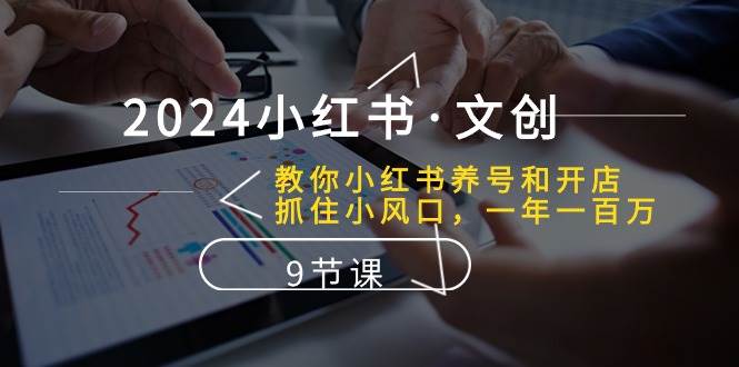 2024小红书·文创：教你小红书养号和开店、抓住小风口 一年一百万 (9节课)-荔枝网络