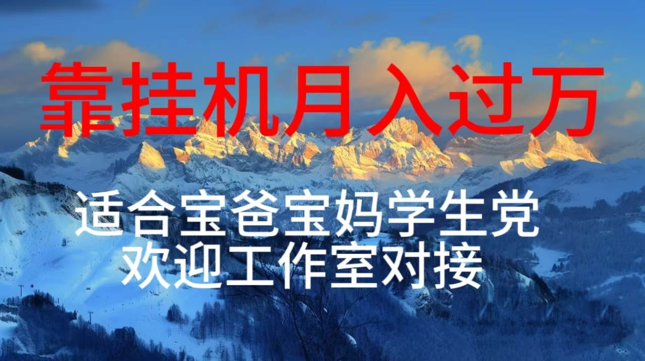 每天躺着日入几百挂机项目,适合宝爸宝妈学生党工作室对接-荔枝网络