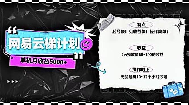 2024网易云云梯计划 单机日300+ 无脑月入5000+-荔枝网络