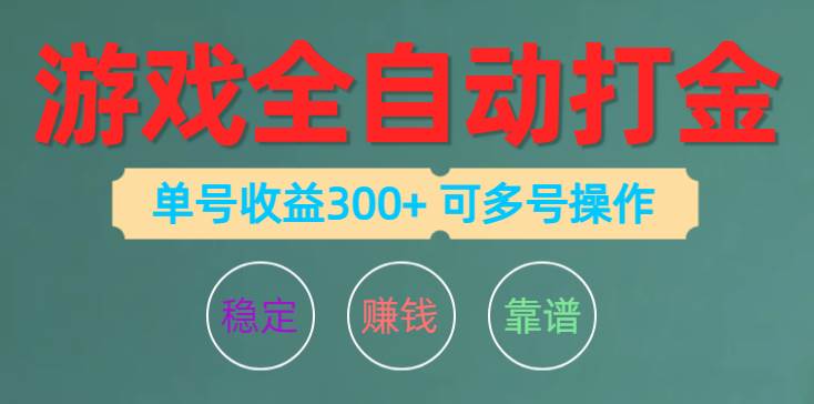 游戏全自动打金，单号收益200左右 可多号操作-荔枝网络