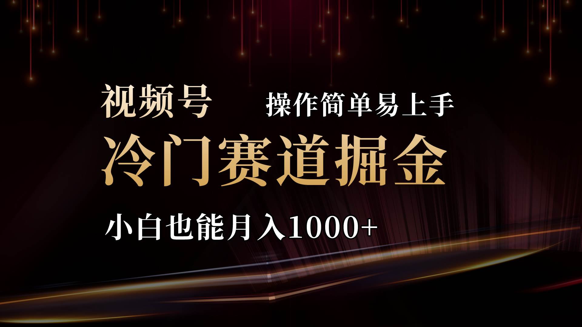 2024视频号三国冷门赛道掘金，操作简单轻松上手，小白也能月入1000+-荔枝网络