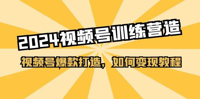 2024视频号训练营，视频号爆款打造，如何变现教程（20节课）-荔枝网络