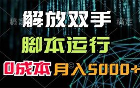 解放双手，脚本运行，0成本月入5000+-荔枝网络