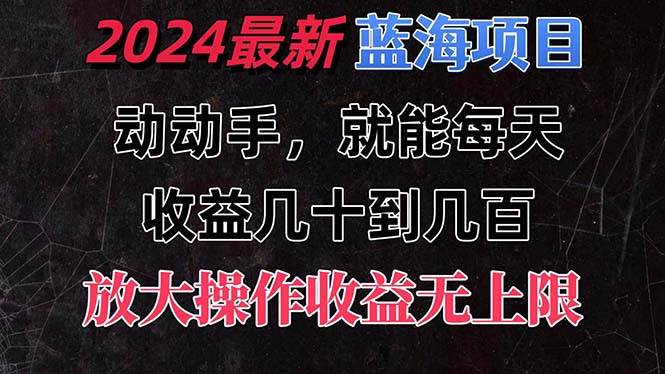 有手就行的2024全新蓝海项目，每天1小时收益几十到几百，可放大操作收…-荔枝网络