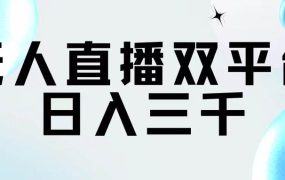 无人直播双平台，日入三千-荔枝网络