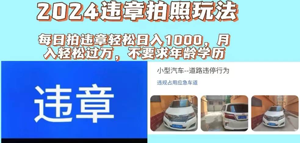 2024违章拍照新玩法，推广躺赚+拍照赚钱双模式，日入1000+-荔枝网络