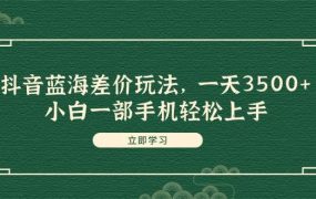 抖音蓝海差价玩法,一天3500+,小白一部手机轻松上手-荔枝网络