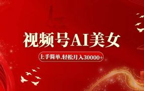 视频号AI美女,上手简单,轻松月入30000+-荔枝网络