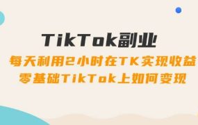 TikTok副业：每天利用2小时在TK实现收益，零基础TikTok上如何变现，34节程-荔枝网络