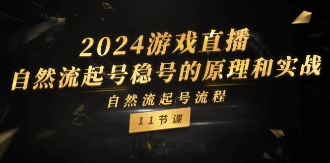 2024游戏直播-自然流起号稳号的原理和实战，自然流起号流程（11节）-荔枝网络