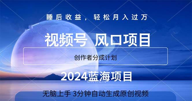 2024蓝海项目,3分钟自动生成视频,月入过万-荔枝网络