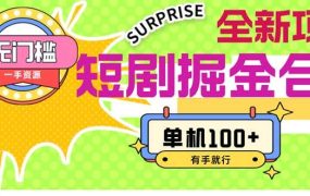 短剧掘金合集2.0  无门槛没成本 有手就行 单机100+-荔枝网络