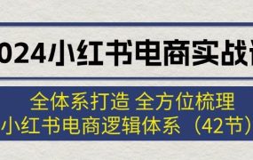 2024小红书电商实战课:全体系打造 全方位梳理 小红书电商逻辑体系 (42节)-荔枝网络