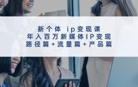 新个体 ip变现课，年入百万新媒体IP变现，路径篇+流量篇+产品篇-荔枝网络