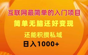 互联网最简单的入门项目：简单无脑变现还能积攒私域一天轻松1000+-荔枝网络