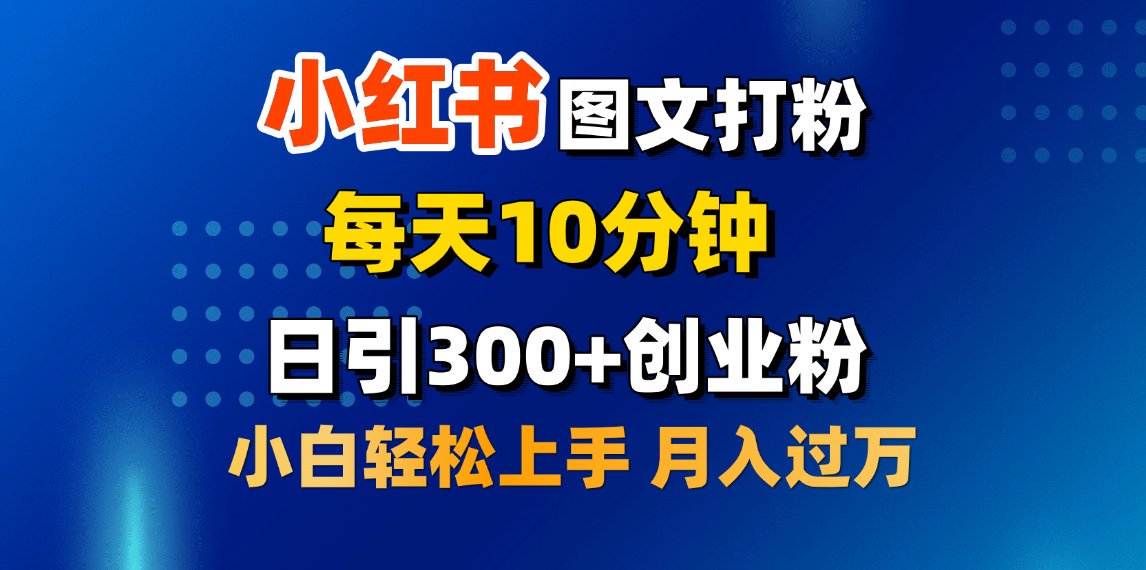 2月小红书图文打粉，每天10分钟，日引300+创业粉，小白轻松月入过万-荔枝网络