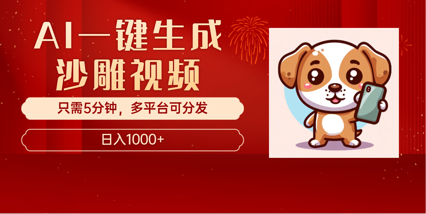 AI一键生成沙雕视频，一条视频千万播放，轻松日入1000+-荔枝网络